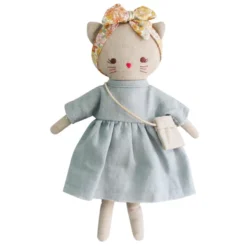Alimrose | Mini Lilly Kitty | Grey Linen 26cm