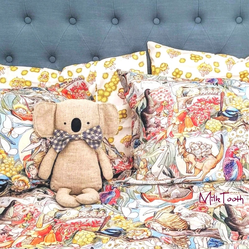 Alimrose | Sitting Linen Koala 34cm 4 Alimrose | Sitting Linen Koala 34cm - Image 2