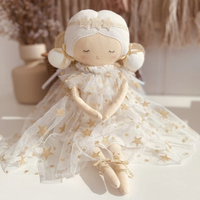 Alimrose | Willow Fairy Doll | Ivory Gold Stars 38cm 4 Alimrose | Willow Fairy Doll | Ivory Gold Stars 38cm - Image 2