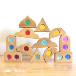 Bauspiel | Window Shapes | 6 Blocks -MILKTOOTH Sales Bauspiel Window Shapes Wooden Building Blocks 12 Pieces 2 5ae09f9c 0314 4d6d bf97 ac3326501f17