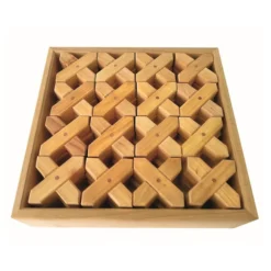 Bauspiel | X-Shapes | 32 Blocks With Tray