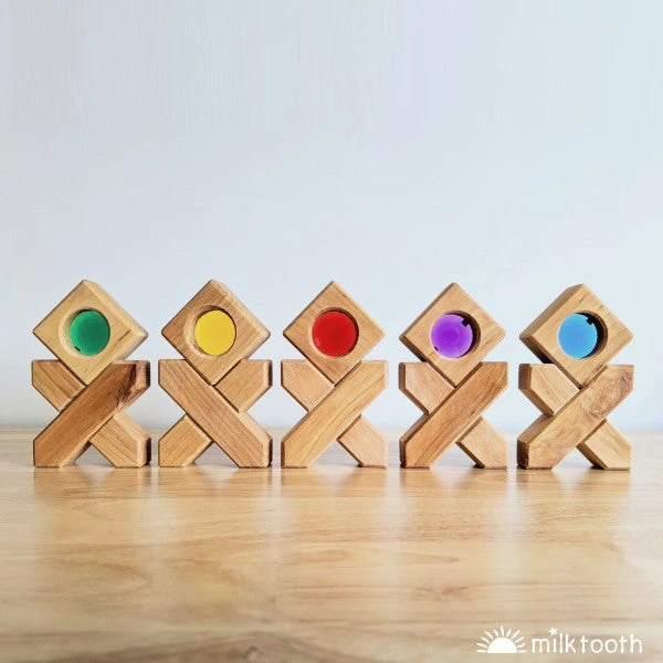 Bauspiel | X-Shapes | 32 Blocks With Tray 6 Bauspiel | X-Shapes | 32 Blocks With Tray - Image 4