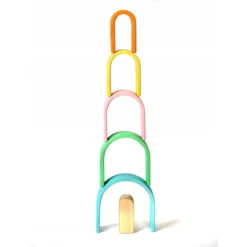 Bumbu Toys | Stacking Arches | Pastel -MILKTOOTH Sales Bumbu Wooden Stacking Arches Pastel 2