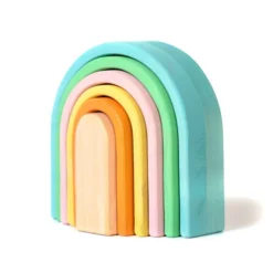 Bumbu Toys | Stacking Arches | Pastel -MILKTOOTH Sales Bumbu Wooden Stacking Arches Pastel