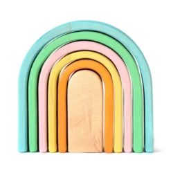Bumbu Toys | Stacking Arches | Pastel -MILKTOOTH Sales Bumbu Wooden Stacking Arches Pastel 7