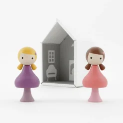 CLiCQUES | Magnetic Wooden Toys | Lucy & Maggie -MILKTOOTH Sales CLiCQUES wooden toys magnetic timber people Lucy Maggie 2