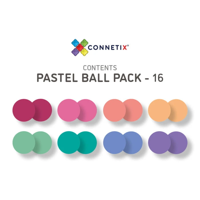 Connetix Tiles | 16 Piece Pastel Replacement Balls 8 Connetix Tiles | 16 Piece Pastel Replacement Balls - Image 6