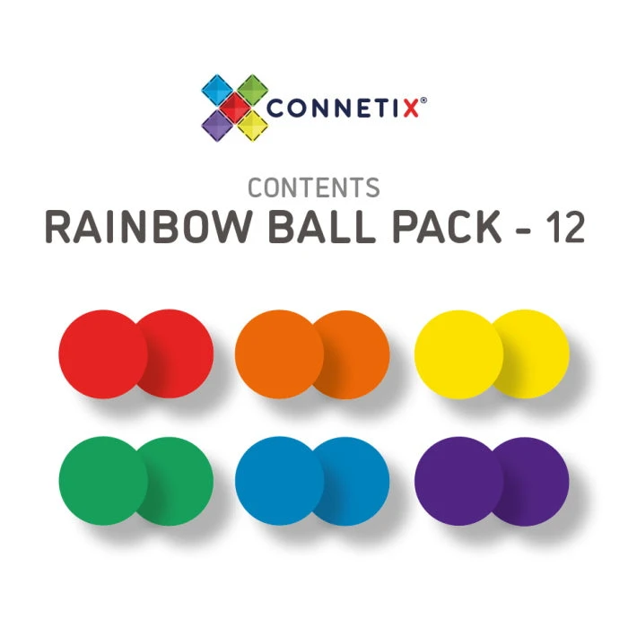 Connetix Tiles | 12 Piece Rainbow Replacement Balls 7 Connetix Tiles | 12 Piece Rainbow Replacement Balls - Image 5