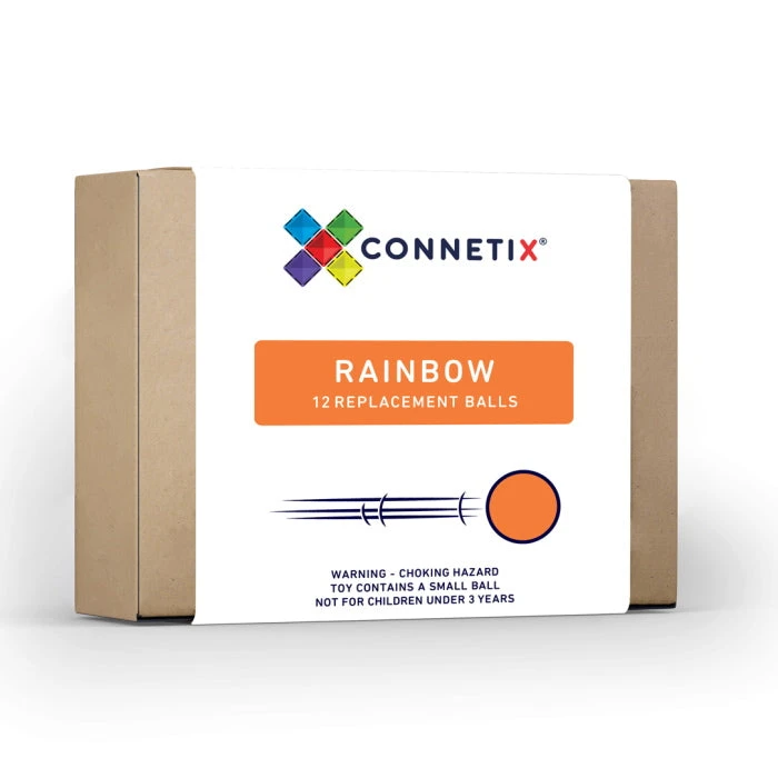 Connetix Tiles | 12 Piece Rainbow Replacement Balls 3 Connetix Tiles | 12 Piece Rainbow Replacement Balls