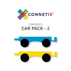 Connetix Tiles | 2 Piece Rainbow Car Pack -MILKTOOTH Sales Connetix Tiles 2 Piece Car Pack 6