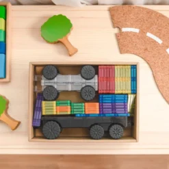 Connetix Tiles | 50 Piece Rainbow Transport Pack -MILKTOOTH Sales Connetix Tiles 50 Piece Rainbow Transport Pack 2
