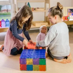 Connetix Tiles | 2 Piece Rainbow Base Plates | Blue & Green -MILKTOOTH Sales Connetix Tiles Rainbow Base Plates Blue Green 7