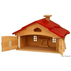 Drewart | Witch's House Red Roof | Wooden Doll House -MILKTOOTH Sales Drewart Witchs House Red Roof