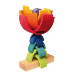 Grimm's | Double Rainbow Tower 9 Grimm's | Double Rainbow Tower -MILKTOOTH Sales Grimm s Rainbow Wooden Stacking Toy Double Tower Milk Tooth 4