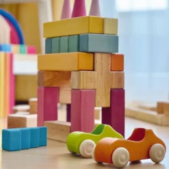 Grimm's | Stairway Building Set 25 Grimm's | Stairway Building Set -MILKTOOTH Sales Grimm s Stairway Building Set Large Stepped Pyramid LSP 3