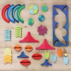 Grimm's | Arcs In Squares Building Set -MILKTOOTH Sales Grimms Arcs in Squares Building Set 5