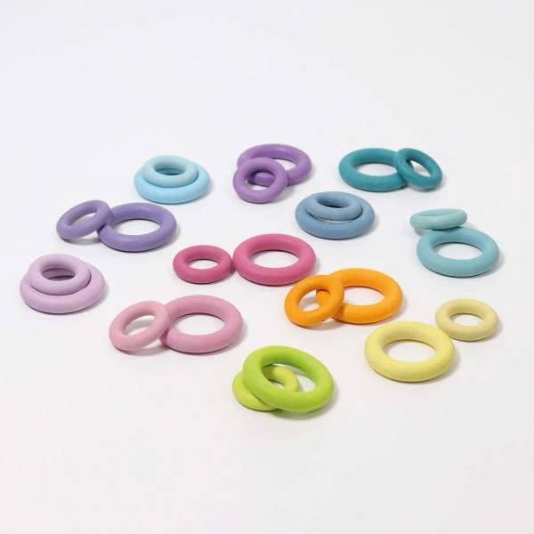 Grimm's | Building Rings Pastel 3 Grimm's | Building Rings Pastel