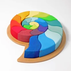 Grimm's | Ammonite Snail Puzzle 11 Grimm's | Ammonite Snail Puzzle -MILKTOOTH Sales Grimms Building Set Ammonite