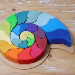 Grimm's | Ammonite Snail Puzzle 8 Grimm's | Ammonite Snail Puzzle -MILKTOOTH Sales Grimms Building Set Ammonite 5
