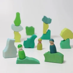 Grimm's | Four Temperaments Building Set -MILKTOOTH Sales Grimms Building Set Four Temperaments Blocks Puzzle 14