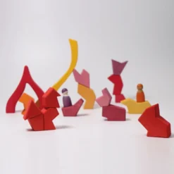 Grimm's | Four Temperaments Building Set -MILKTOOTH Sales Grimms Building Set Four Temperaments Blocks Puzzle 15