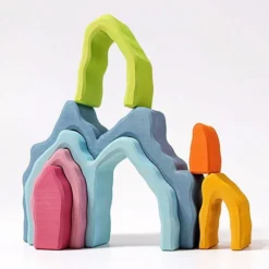 Grimm's | Coral Arch Stacker | Blue Cave 9 Grimm's | Coral Arch Stacker | Blue Cave -MILKTOOTH Sales Grimms Coral Arch Stacker Wooden Toy 3