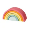 Grimm's | Medium Rainbow Pastel -MILKTOOTH Sales Grimms Medium Pastel Wooden Rainbow Stacking Toy