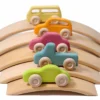 Grimm's | Coloured Wooden Cars | Slimline 5 Pieces -MILKTOOTH Sales Grimms Slimline Cars Set of 5 Wooden Toys