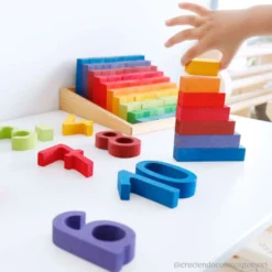 Grimm's | Stepped Counting Blocks | Small -MILKTOOTH Sales Grimms Small Stepped Counting Blocks 6