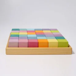 Grimm's | Square Mosaic | Pastel 36 Blocks -MILKTOOTH Sales Grimms Square Mosaic Pastel 36 Pieces 3
