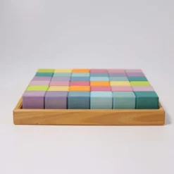 Grimm's | Square Mosaic | Pastel 36 Blocks -MILKTOOTH Sales Grimms Square Mosaic Pastel 36 Pieces 4