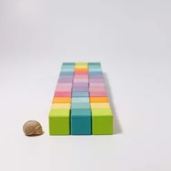 Grimm's | Square Mosaic | Pastel 36 Blocks -MILKTOOTH Sales Grimms Square Mosaic Pastel 36 Pieces 8