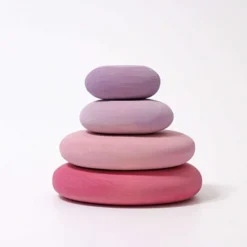 Grimm's | Pebbles Flamingo -MILKTOOTH Sales Grimms Stacking Pebbles Flamingo pink purple