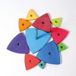 Grimm's | Triangular Stacking Tower | Large Rainbow -MILKTOOTH Sales Grimms Triangular Stacking Tower Large Rainbow 5