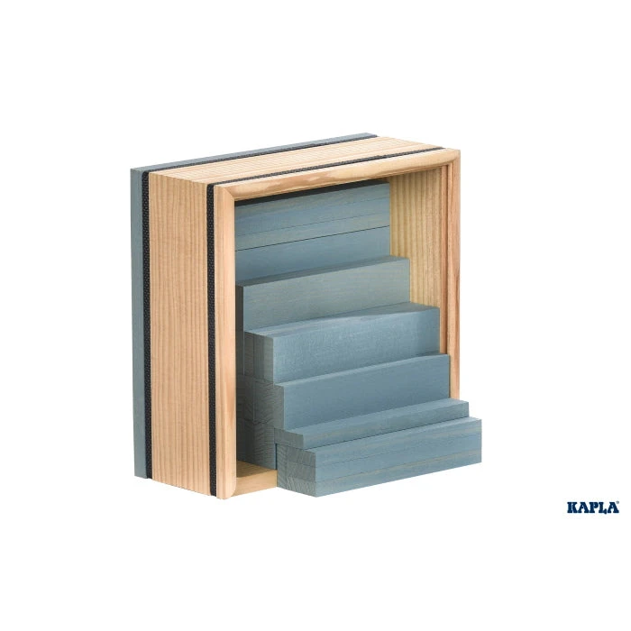KAPLA | Wooden Building Planks | 40 Squares | Light Blue 3 KAPLA | Wooden Building Planks | 40 Squares | Light Blue