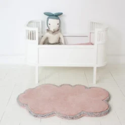 Little P | Silver Lining Cloud Rug | Doll's Size Blossom Pink LAST ONE! -MILKTOOTH Sales Little P for Little People Mini Silver Lining Cloud Rug Dolls