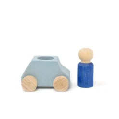 Lubulona | Car In Grey With Dark Blue Figure