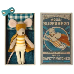 Maileg | Mouse Superhero In Matchbox -MILKTOOTH Sales Maileg Mouse Superhero in Matchbox 3