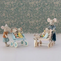 Maileg | Mouse Tricycle Big Sister With Bag Rose -MILKTOOTH Sales Maileg Stroller Baby Mice Mint Rose