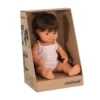 Miniland | Baby Doll 38cm | Brunette Boy -MILKTOOTH Sales Miniland 38cm Baby Doll Brunette Boy