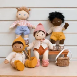 Olli Ella | Dinkum Doll Knit Set | Honey -MILKTOOTH Sales Olli Ell Dinkum Doll Snuggly Set Knit Set Posy Honey Bloom 3f75ea73 e9d2 4410 9764 8659561a1924