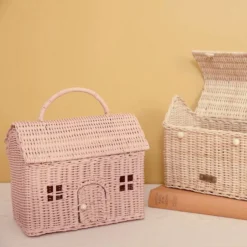 Olli Ella | Casa Clutch | Rose Pink 10 Olli Ella | Casa Clutch | Rose Pink -MILKTOOTH Sales Olli Ella Casa Clutch Basket Rose 6