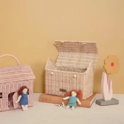 Olli Ella | Casa Clutch | Straw -MILKTOOTH Sales Olli Ella Casa Clutch Basket Straw 6