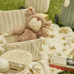 Olli Ella | Piki Basket | Chalk -MILKTOOTH Sales Olli Ella Chalk Piki Basket. Cozy Mousy Pickle