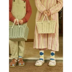 Olli Ella | Piki Basket | Chalk -MILKTOOTH Sales Olli Ella Chalk Vintage Blue Piki Basket