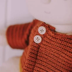 Olli Ella | Dinkum Doll Cardigan | Chestnut -MILKTOOTH Sales Olli Ella Dinkum Doll Cardigan Chestnut 3