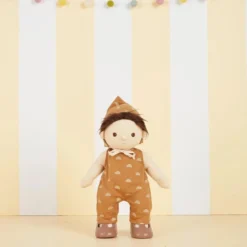 Olli Ella | Dinkum Doll Clothing | Rolo Romper Set Fawn -MILKTOOTH Sales Olli Ella Dinkum Doll Cotton Rolo Romper Set Fawn 2
