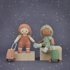 Olli Ella | Doll Luggy Basket | Rose -MILKTOOTH Sales Olli Ella Dinkum Doll Luggy Rose Mint 2