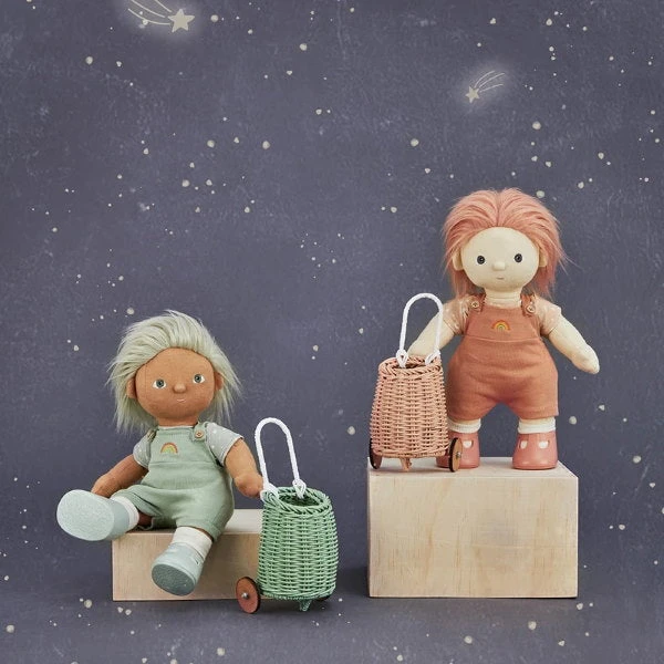 Olli Ella | Doll Luggy Basket | Mint 5 Olli Ella | Doll Luggy Basket | Mint - Image 3