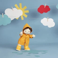 Olli Ella | Dinkum Doll Rainy Play Set | Yellow -MILKTOOTH Sales Olli Ella Dinkum Doll Rainy Play Set Yellow 6